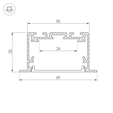Оборудование Arlight 033534 Профиль S2-LINIA69-F-2500 SEAMLESS BLACK (Arlight, Алюминий) по выгодной цене. Купить в Москве со скидкой.