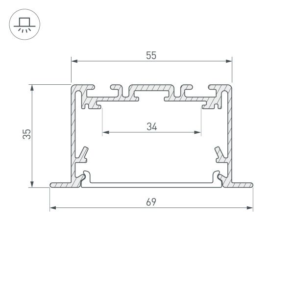Оборудование Arlight 033534 Профиль S2-LINIA69-F-2500 SEAMLESS BLACK (Arlight, Алюминий) по выгодной цене. Купить в Москве со скидкой.