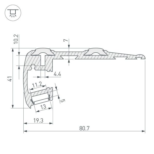 Оборудование Arlight 014548 Профиль STEP-2000 ANOD (Arlight, Алюминий) по выгодной цене. Купить в Москве со скидкой.