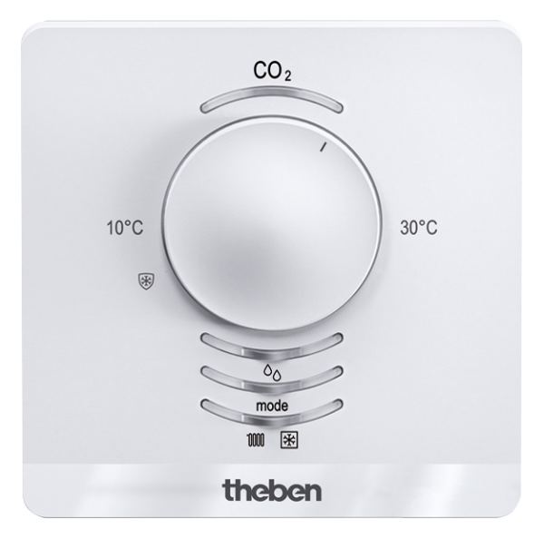 Оборудование Theben 7169230 Датчик концентрации CO2 Контроллер качества воздуха c омнатный терморегулятор AMUN 716 S KNX по выгодной цене. Купить в Москве со скидкой.