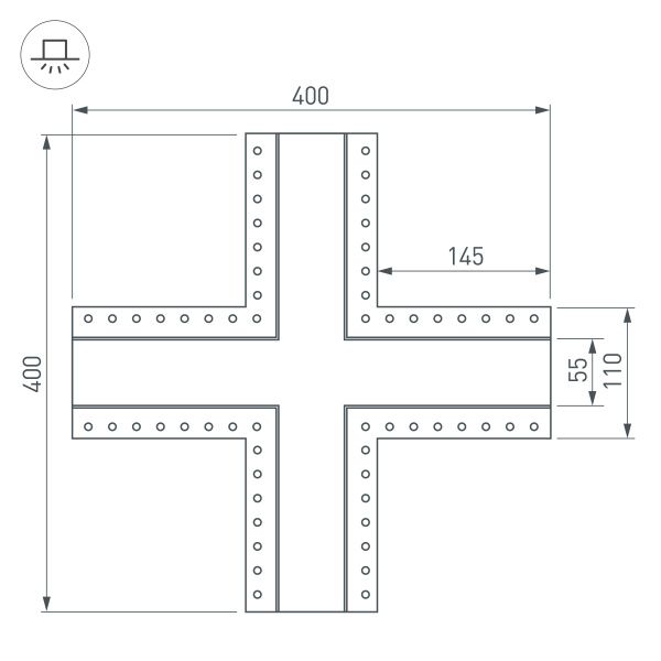Оборудование Arlight 030134 Крестовина SL-LINIA55-FANTOM (Arlight, Металл) по выгодной цене. Купить в Москве со скидкой.