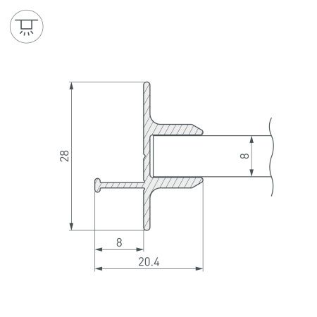 Оборудование Arlight 016976 Профиль TOP-GLASS8-2D-2000 (Arlight, Алюминий) по выгодной цене. Купить в Москве со скидкой.