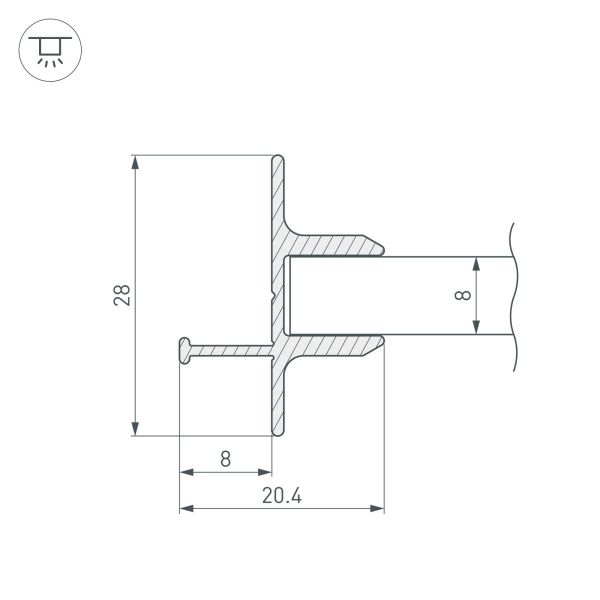 Оборудование Arlight 016976 Профиль TOP-GLASS8-2D-2000 (Arlight, Алюминий) по выгодной цене. Купить в Москве со скидкой.