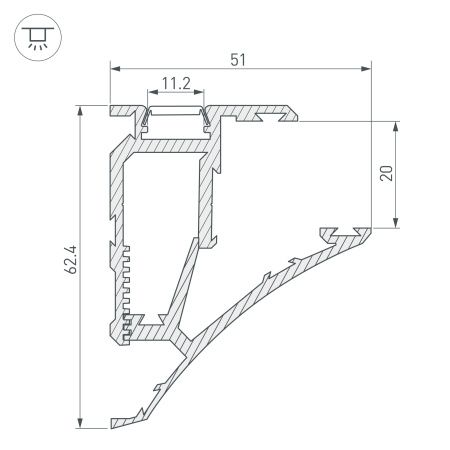 Оборудование Arlight 023788 Профиль SHELF-620-2000-SET ANOD (Arlight, Алюминий) по выгодной цене. Купить в Москве со скидкой.