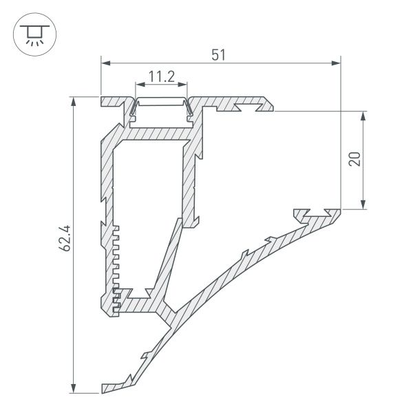 Оборудование Arlight 023788 Профиль SHELF-620-2000-SET ANOD (Arlight, Алюминий) по выгодной цене. Купить в Москве со скидкой.