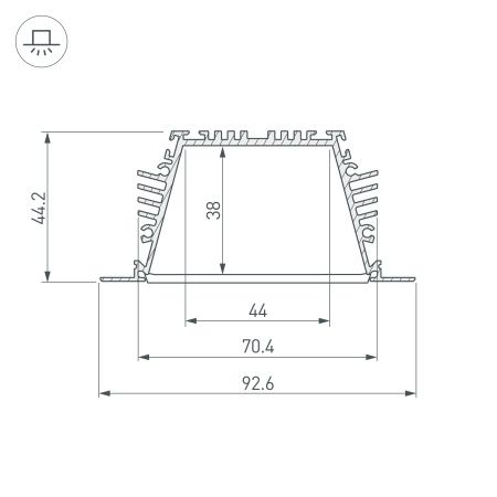 Оборудование Arlight 019882 Профиль KLUS-POWER-RW70FS-2000 ANOD (Arlight, Алюминий) по выгодной цене. Купить в Москве со скидкой.