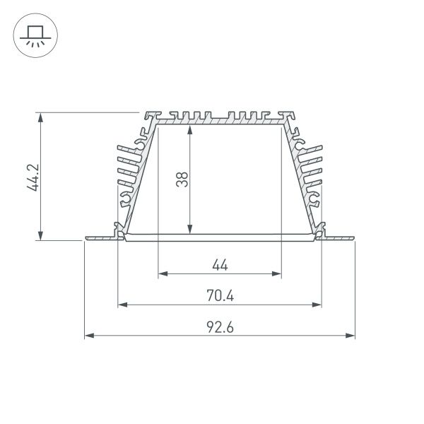 Оборудование Arlight 019882 Профиль KLUS-POWER-RW70FS-2000 ANOD (Arlight, Алюминий) по выгодной цене. Купить в Москве со скидкой.