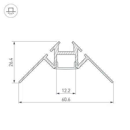 Оборудование Arlight 023868 Профиль ARH-DECORE-S12-INT-2000 ANOD внутренний (Arlight, Алюминий) по выгодной цене. Купить в Москве со скидкой.