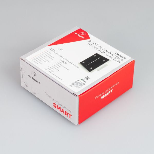 Оборудование Arlight 034780 Панель SMART-P6-DIM-G-IN Black (12-24V, 4x3A, Sens, 2.4G) (Arlight, IP20 Пластик, 5 лет) по выгодной цене. Купить в Москве со скидкой.