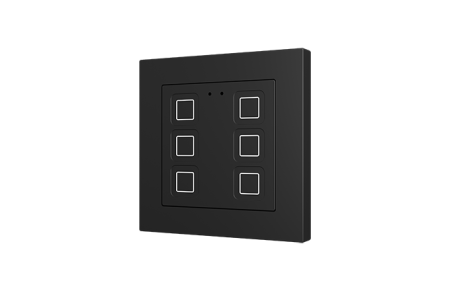 Zennio ZVITR55X6A Tecla RGB 55 X6. PC-ABS Емкостный сенсорный переключатель с RGB-подсветкой (55 x 55 мм), 6 кнопок, антрацит