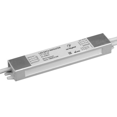 Arlight 018574 RGB-усилитель CT-9A-W (12-24V, 108-216W) (ARL, IP67 Металл, 1 год)