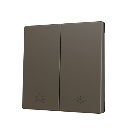 Zennio ZS70CSOFT11MC ZS70, Накладка для кнопки Simple KNX Soft 70x70 мм, Наклон вниз, Мокко, На заказ