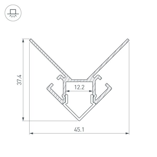 Оборудование Arlight 023889 Профиль ARH-DECORE-S12-EXT-2000 ANOD внешний (Arlight, Алюминий) по выгодной цене. Купить в Москве со скидкой.
