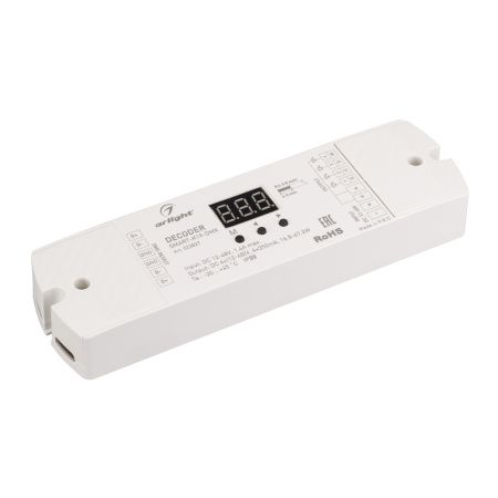 Arlight 023827 Декодер SMART-K19-DMX (12-48V, 4x350mA) (Arlight, IP20 Пластик, 5 лет)