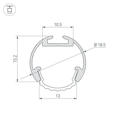 Оборудование Arlight 025482 Профиль ROUND-D18-2000 ANOD (Arlight, Алюминий) по выгодной цене. Купить в Москве со скидкой.
