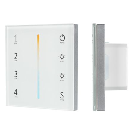 Arlight 027118 Панель Sens SMART-P38-MIX White (230V, 4 зоны, 2.4G) (Arlight, IP20 Пластик, 5 лет)