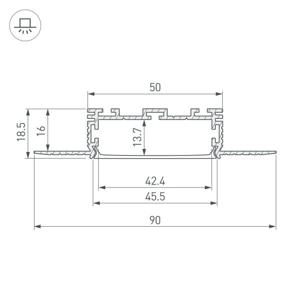 Оборудование Arlight 028917 Профиль KLUS-POWER-W50H16-F-HIDE-2000 (Arlight, Алюминий) по выгодной цене. Купить в Москве со скидкой.