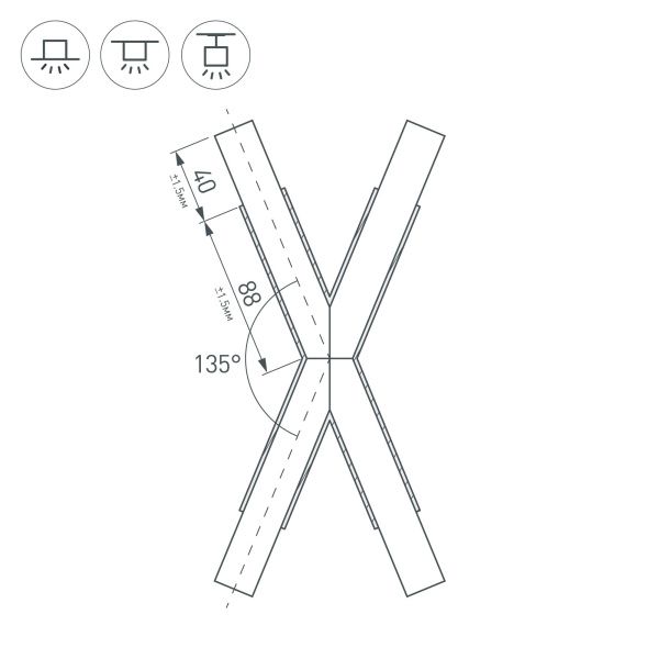 Оборудование Arlight 026245 Крестовина PLS-LOCK-H25-Х135 (с экраном MAT-L) (Arlight, Металл) по выгодной цене. Купить в Москве со скидкой.