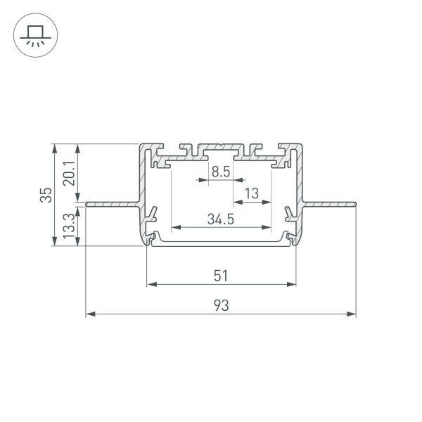 Оборудование Arlight 035650 Профиль SL-LINIA55-FANTOM-2500 ANOD (Arlight, Алюминий) по выгодной цене. Купить в Москве со скидкой.