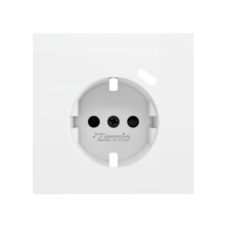 Zennio ZS70CSC1USMW ZS70, Крышка для розетки Schuko с разъемом USB C 70x70 мм – Матовый белый