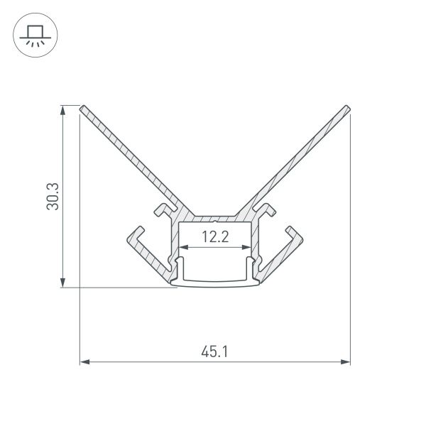 Оборудование Arlight 023889 Профиль ARH-DECORE-S12-EXT-2000 ANOD внешний (Arlight, Алюминий) по выгодной цене. Купить в Москве со скидкой.