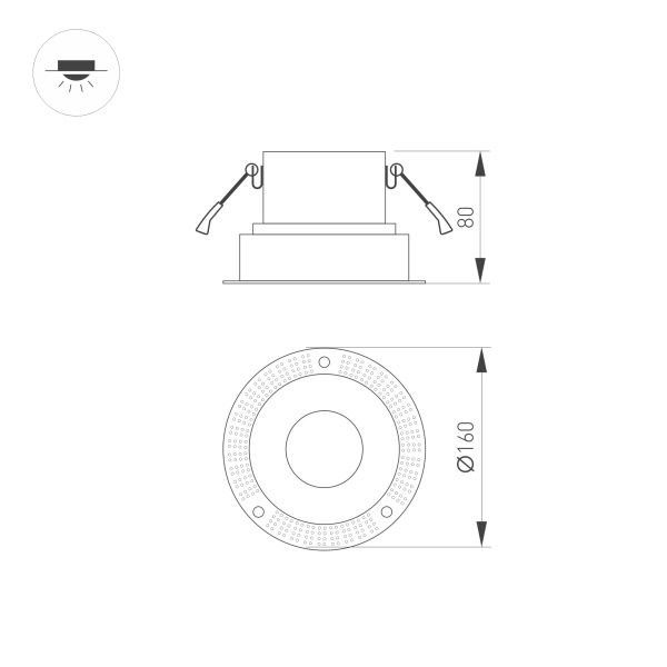 Оборудование Arlight 031706 Корпус PLURIO-BASE-BUILT-TRIMLESS-R160 (BK, 1-2, 200mA) (Arlight, IP20 Металл, 3 года) по выгодной цене. Купить в Москве со скидкой.