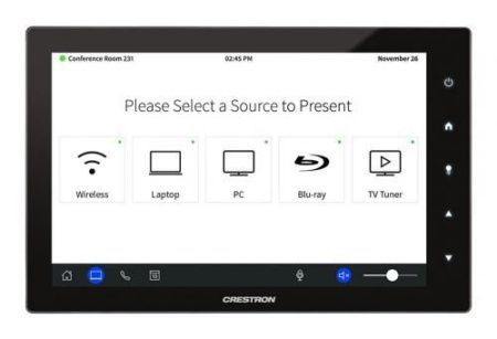 Crestron TSW-1060-NC-B-S 10,1-дюймовый сенсорный экран без камеры и микрофона, гладкий черный
