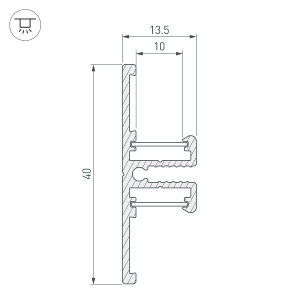 Оборудование Arlight 016981 Профиль TOP-BACK-2000 ANOD (P10) (Arlight, Алюминий) по выгодной цене. Купить в Москве со скидкой.
