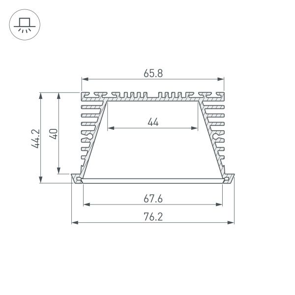 Оборудование Arlight 019881 Профиль KLUS-POWER-RW70F-2000 ANOD (Arlight, Алюминий) по выгодной цене. Купить в Москве со скидкой.
