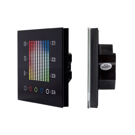 Arlight 020585 Панель Sens SR-2831AC-RF-IN Black (220V,RGB,4зоны) (Arlight, IP20 Пластик, 3 года)