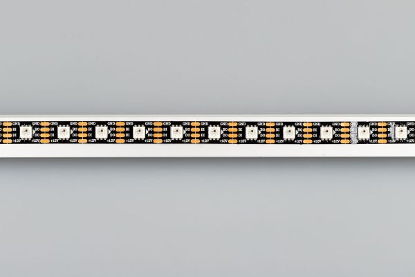 Оборудование Arlight 029758 Светодиодная лента SPI-5000-RAM-5060-60 12V Cx1 RGB-Auto (Black 10mm, 8W/m, IP20) (Arlight, Открытый, IP20) по выгодной цене. Купить в Москве со скидкой.