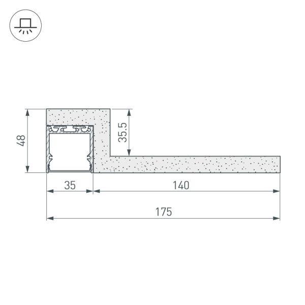 Оборудование Arlight 022936 Гипсокартонный Модуль ARL-LINE-EDGE-35-2000 (ГКЛ 12.5мм) (Arlight, -) по выгодной цене. Купить в Москве со скидкой.