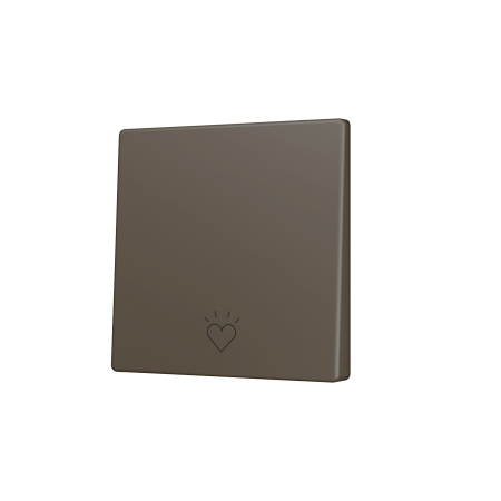 Zennio ZS55CSOFT11MC ZS55, Накладка для кнопки Simple KNX Soft 55x55 мм, Наклон вниз, Мокко, На заказ