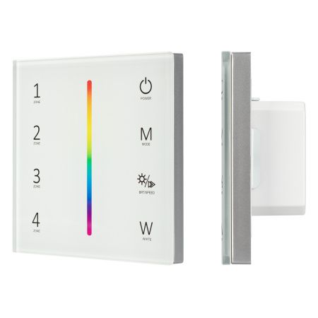 Arlight 028140 Панель Sens SMART-P45-RGBW White (230V, 4 зоны, 2.4G) (Arlight, IP20 Пластик, 5 лет)