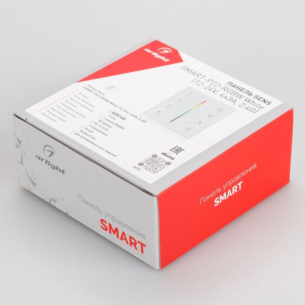 Оборудование Arlight 025168 Панель Sens SMART-P22-RGBW White (12-24V, 4x3A, 2.4G) (Arlight, IP20 Пластик, 5 лет) по выгодной цене. Купить в Москве со скидкой.