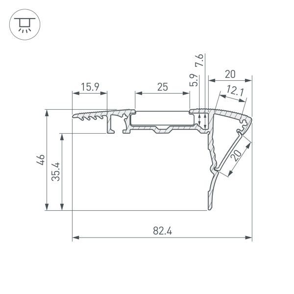 Оборудование Arlight 015473 Профиль с экраном ALU-STAIR-DK-2000 ANOD+FROST (Arlight, Алюминий) по выгодной цене. Купить в Москве со скидкой.