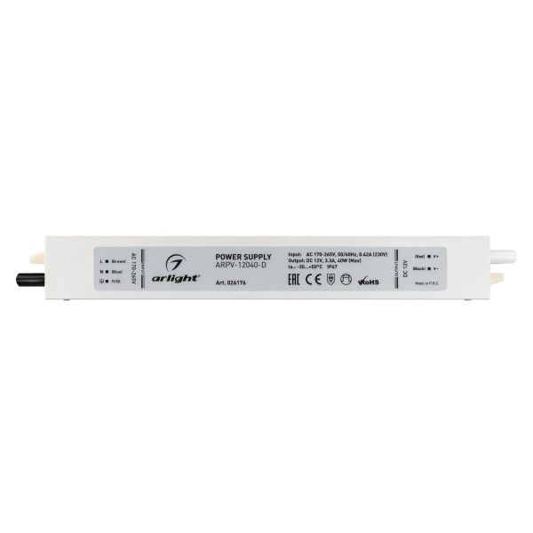 Оборудование Arlight 026176 Блок питания ARPV-12040-D (12V, 3.3A, 40W) (Arlight, IP67 Металл, 3 года) по выгодной цене. Купить в Москве со скидкой.