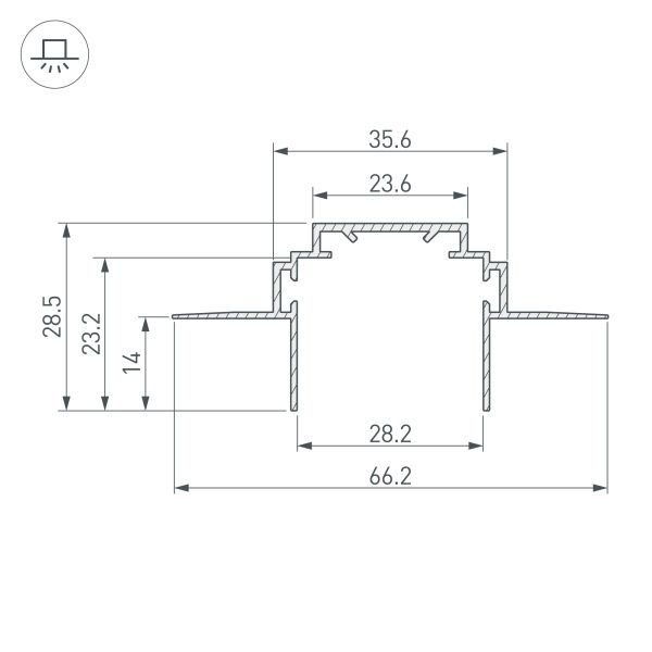 Оборудование Arlight 026459 Профиль-держатель TEK-PLS-ZM-2000 (Arlight, Алюминий) по выгодной цене. Купить в Москве со скидкой.