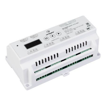 Arlight 023826 Декодер SMART-K18-DMX (12-36V, 12x5A) (Arlight, IP20 Пластик, 5 лет)