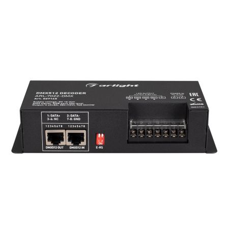 Оборудование Arlight 027145 Декодер ARL-7022-DMX (12-24V, 4x8A, DMX512, XLR3) (Arlight, IP20 Металл, 3 года) по выгодной цене. Купить в Москве со скидкой.