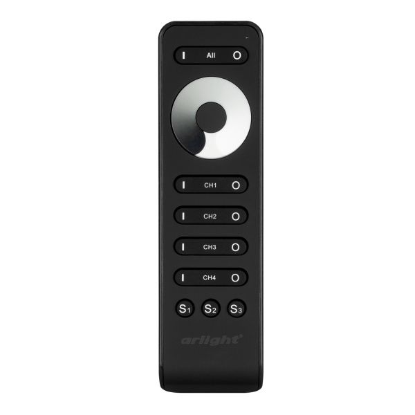 Оборудование Arlight 032941 Пульт SMART-R33-DIM Black (4 канала, 2.4G) (Arlight, IP20 Пластик, 5 лет) по выгодной цене. Купить в Москве со скидкой.
