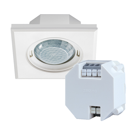 Esylux EP10428715 Датчик присутствия DALI PD-FLAT 360i/8 SQUARE WHITE DALI SET