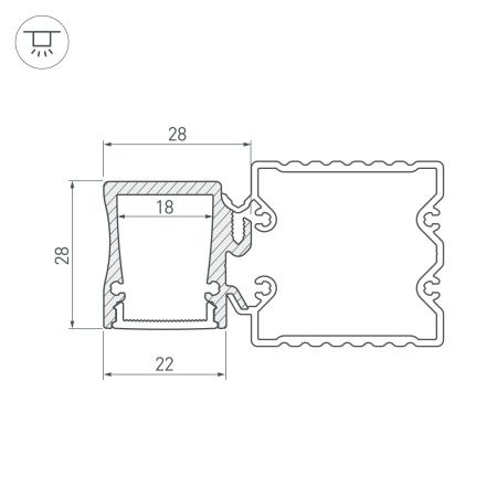Оборудование Arlight 015460 Профиль с экраном ALU-BASE-WH28-2000 ANOD+FROST (Arlight, Металл) по выгодной цене. Купить в Москве со скидкой.