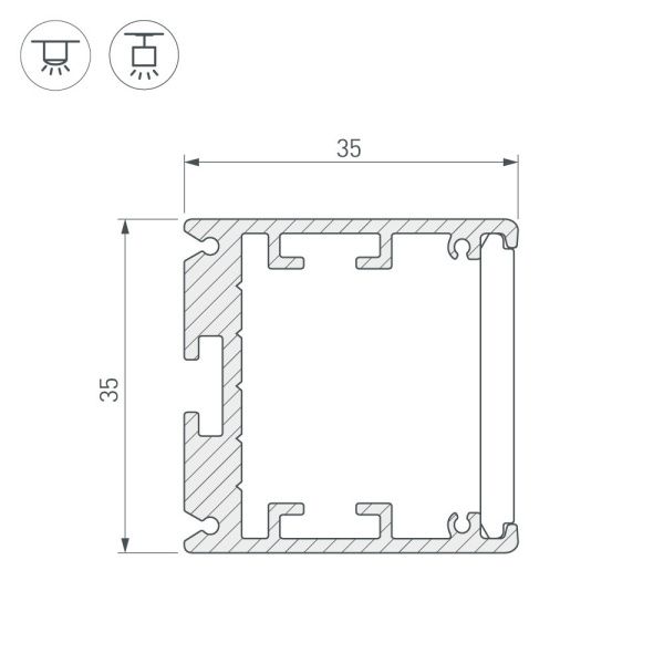 Оборудование Arlight 026595 Профиль SL-ARC-3535-D1500-N90 SILVER (1180мм, дуга 1 из 4) (Arlight, Алюминий) по выгодной цене. Купить в Москве со скидкой.