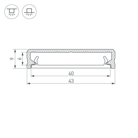 Оборудование Arlight 026713 Профиль ALM-FLAT-S-2000 ANOD (Arlight, Алюминий) по выгодной цене. Купить в Москве со скидкой.