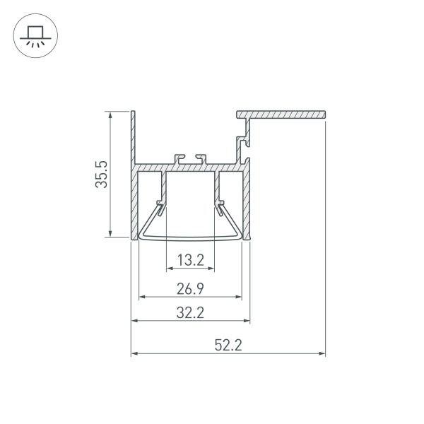Оборудование Arlight 023864 Профиль FOLED-CEIL-SIDE-2000 (Arlight, Алюминий) по выгодной цене. Купить в Москве со скидкой.