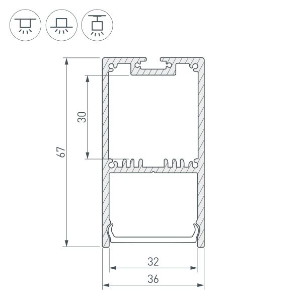 Оборудование Arlight 020463 Профиль с экраном SL-LINE-3667-2500 ANOD+OPAL (Arlight, Алюминий) по выгодной цене. Купить в Москве со скидкой.